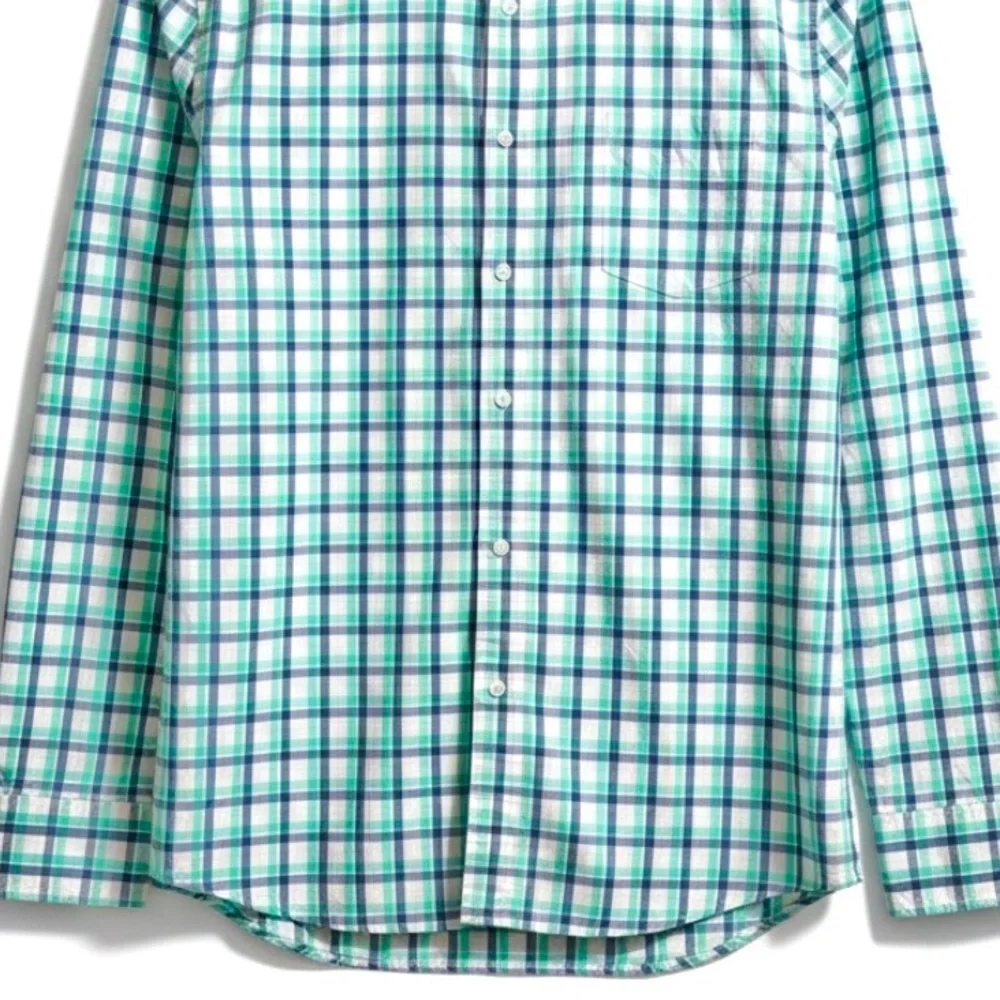 J. Crew Slim Flex Washed Plaid Button Shirt